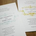 Vintage Floral Wedding Invitation (printable)