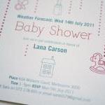Weather Forecast - Baby Shower Invitation..