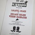 Western / Country - Wedding Invitation Set..