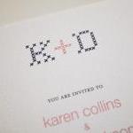 Embroidery Monogram Initials - Wedding Invitation..