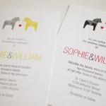 Scandinavian Dala Horse - Wedding Invitation..