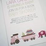 Book Train - Baby Shower Invitation (printable)