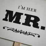 Mr And Mrs - Thank You - Double Sided Photo Props..