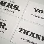 Mr And Mrs - Thank You - Double Sided Photo Props..
