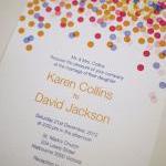 Colorful Confetti- Wedding Invitation (printable)