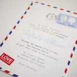 Airmail Letter - Vintage Inspired Wedding..