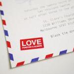 Airmail Letter - Vintage Inspired Wedding..