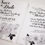 Elegant Black And White Wedding Invitation Set -..
