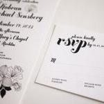Elegant Black And White Wedding Invitation Sample..