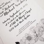 Modern Black And White Wedding Invitation ( Diy..