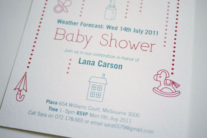 Weather Forecast - Baby Shower Invitation (printable)
