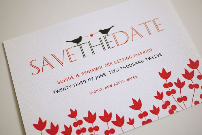 Two Birds Tied Together By Love - Save The Date (printable)
