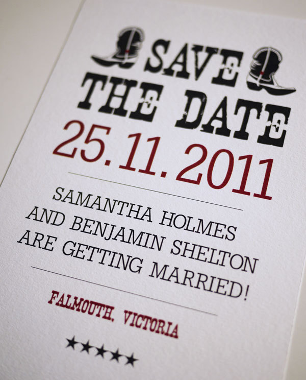 Western Theme Wedding - Save The Date (printable)