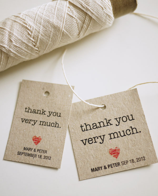 Personalized Favor Tags (printable): Thank You Very Much