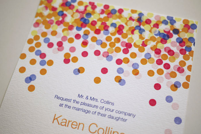 Colorful Confetti- Wedding Invitation (printable)