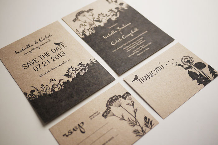 Nature - Wedding Invitation Set (printable) - Set Of 4