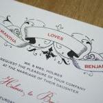 Vintage Ribbon - Wedding Invitation (printable)