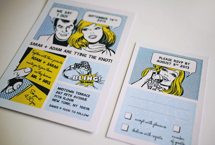 The Comic Strip - Fun Wedding Invitation Set on Luulla
